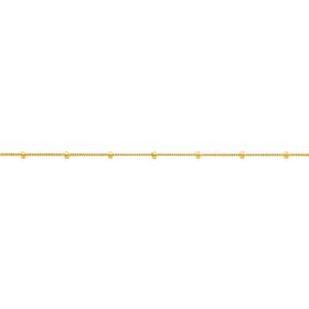 9ct-Gold-45cm-Beaded-Solid-Curb-Chain on sale