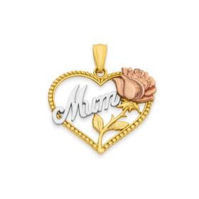 9ct-Gold-Tri-Tone-Mum-Pendant on sale