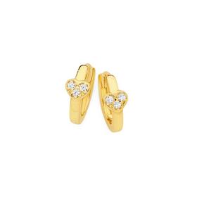 9ct-Gold-CZ-Pave-Heart-Huggie-Earrings on sale