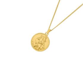 9ct-Gold-Gents-20mm-Solid-St-Christopher-Medal on sale