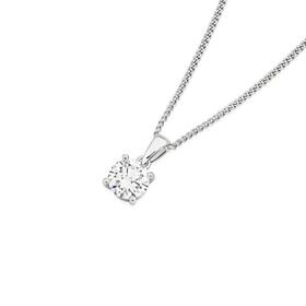 Alora-14ct-White-Gold-1-Carat-Lab-Grown-Diamond-Solitaire-Pendant on sale