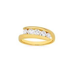 Alora-10ct-Gold-Lab-Grown-Diamond-Offset-Ring on sale