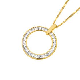 Alora-10ct-Gold-Lab-Grown-Diamond-Circle-Pendant on sale