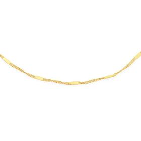 9ct-Gold-45cm-Solid-Mirror-Singapore-Chain on sale