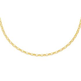 9ct-Gold-45cm-Solid-Oval-Belcher-Chain on sale