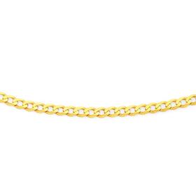 9ct-Gold-45cm-Solid-Curb-Chain on sale
