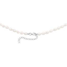 Sterling+Silver+45%2B5cm+Rice+F%2FW+Pearl+Necklace