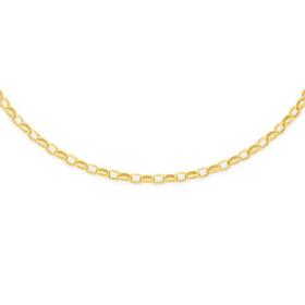 9ct-Gold-50cm-Solid-Oval-Belcher-Chain on sale