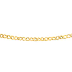 9ct+Gold+50cm+Solid+Curb+Chain