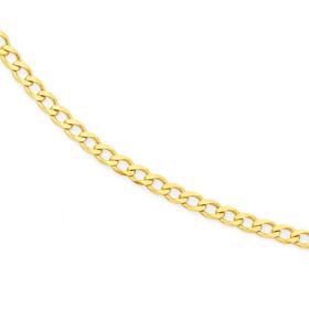 9ct+Gold+50cm+Solid+Curb+Chain