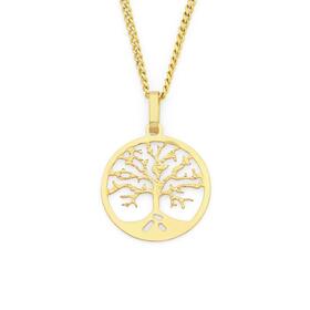 9ct-Gold-Open-Circle-Tree-of-Life-Pendant on sale