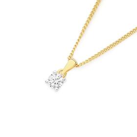 10ct-Gold-Lab-Grown-Diamond-Solitaire-Pendant on sale