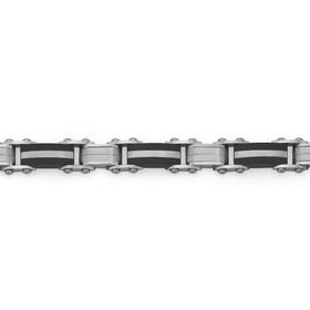 Steel-21cm-Black-Plate-Satin-Polish-Bracelet on sale