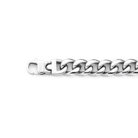 Stainless-Steel-22cm-Heavy-Curb-Mens-Bracelet on sale