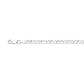 Silver-21cm-Solid-Curb-Bracelet on sale