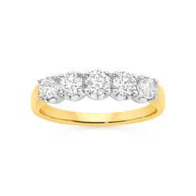 9ct-Gold-Diamond-Claw-Set-Band on sale