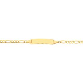 9ct-Gold-19cm-Hollow-Figaro-31-ID-Bracelet on sale