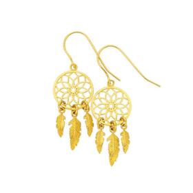 9ct-Gold-Dream-Catcher-Drop-Earrings on sale