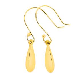 9ct+Gold+Mini+Teardrop+Drop+Earrings
