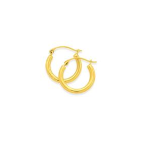9ct-Gold-2x15mm-Polished-Hoop-Earrings on sale