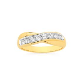 Alora-10ct-Gold-Lab-Grown-Diamond-Crossover-Ring on sale