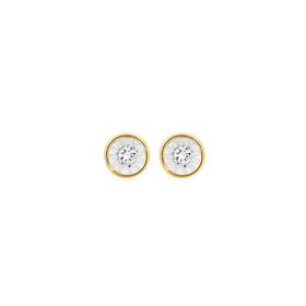 9ct-Gold-Diamond-Bezel-Set-Stud-Earrings on sale