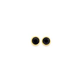 9ct-Gold-Black-Sapphire-Studs on sale