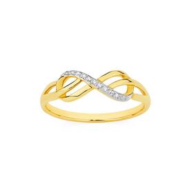 9ct-Gold-Diamond-Infinity-Ring on sale