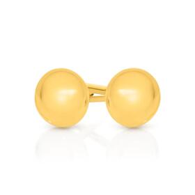 9ct-Gold-4mm-Polished-Button-Stud-Earrings on sale