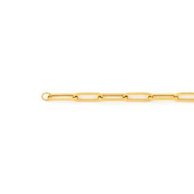 9ct-Gold-185cm-Paperclip-Bracelet on sale