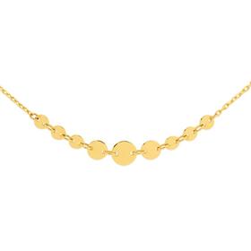 9ct-Gold-45cm-Graduated-Multi-Disc-Trace-Necklet on sale