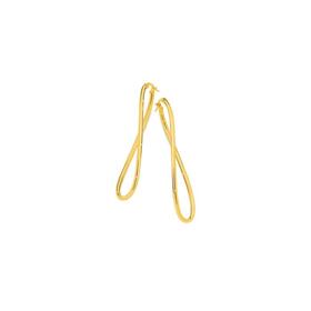 9ct-Gold-Thin-Oval-Wave-Hoop-Earrings on sale