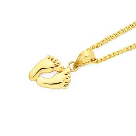 9ct-Gold-Baby-Footprints-Pendant on sale