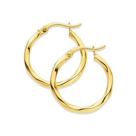 9ct-Gold-2x15mm-Loose-Twist-Hoops on sale