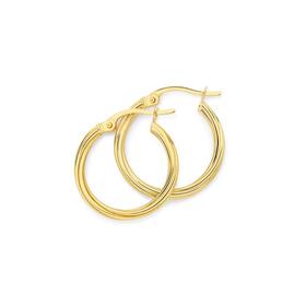 9ct-Gold-2x15mm-Twist-Hoop-Earrings on sale