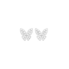 Sterling-Silver-Cubic-Zirconia-Butterfly-Stud-Earrings on sale