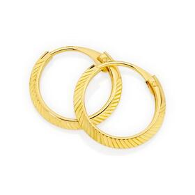 9ct-Gold-15x9mm-Flexi-Hoop-Earrings on sale