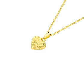 9ct-Gold-10mm-Double-Sided-Diamond-cut-Heart-Pendant on sale