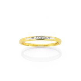 9ct+Gold+Diamond+Nick+Set+Band