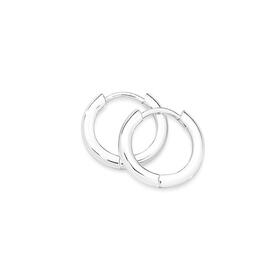 Silver-14mm-Fine-Huggie-Earrings on sale