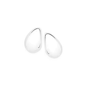 Sterling-Silver-Domed-Pear-Studs on sale