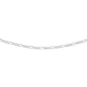 Sterling+Silver+45cm+3%2B1+Figaro+Chain