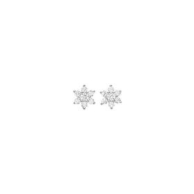 Sterling-Silver-Cubic-Zirconia-Small-Star-Cluster-Stud-Earrings on sale