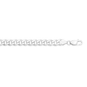 Sterling-Silver-19cm-Solid-Curb-Bracelet on sale