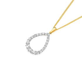 Alora-10ct-Gold-Lab-Grown-Diamond-Pear-Pendant on sale