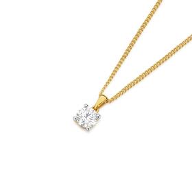Alora-10ct-Gold-Lab-Grown-Diamond-Solitaire-Pendant on sale