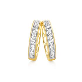 10ct-Gold-Lab-Grown-Diamond-Huggie-Earrings on sale