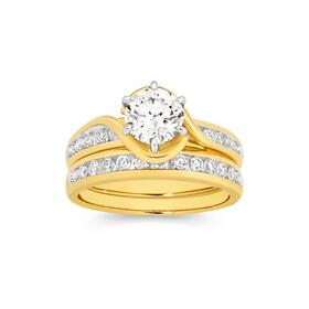 14ct-Gold-Lab-Grown-Diamond-Bridal-Set on sale