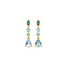 9ct-Gold-Multi-Topaz-Earrings on sale