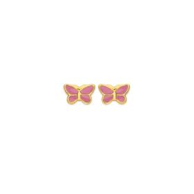 9ct-Gold-Pink-Enamel-Butterfly-Stud-Earrings on sale